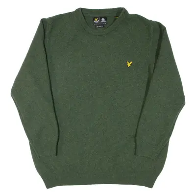 LYLE & SCOTT Mens Jumper Green Tight Knit Wool 2XL