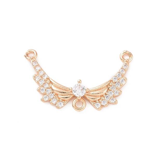 Brass Pave Clear Cubic Zirconia Chandelier Component Links
