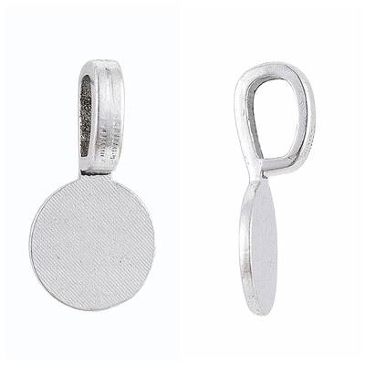 Tibetan Style Alloy Glue On Flat Pad Pendant Bails