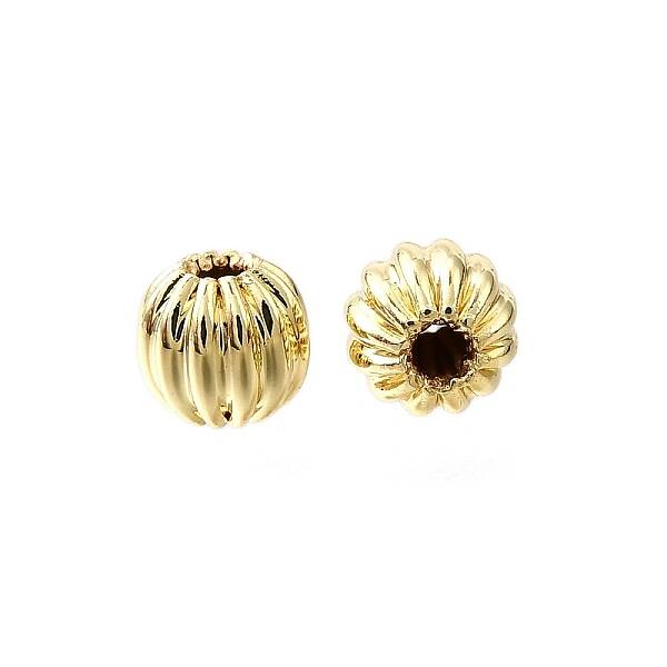 Brass Corrugated Beads