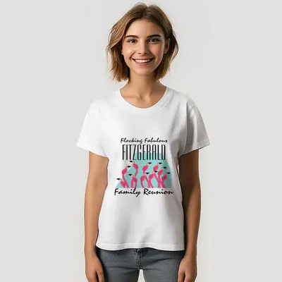 Flocking Fabulous Flamingos Family Reunion T-Shirt