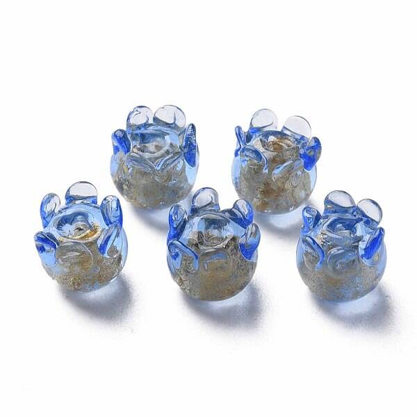 Handmade Gold Foil Lampwork Beads