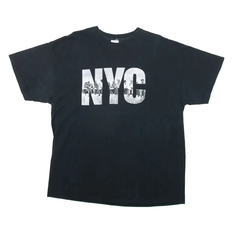 Nyc Mens T-Shirt Black Crew Neck XL