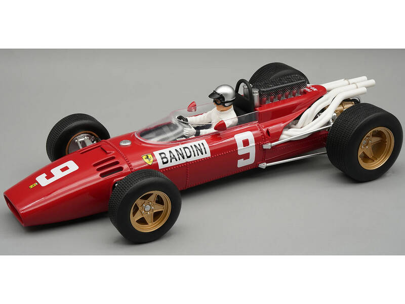 Ferrari 312 F1 #9 Lorenzo Bandini Formula One F1 German GP (1966) Mythos Series with Driver Figure and Display Case Limit...