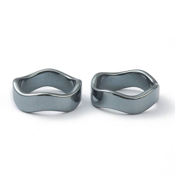 Non-magnetic Synthetic Hematite Finger Rings