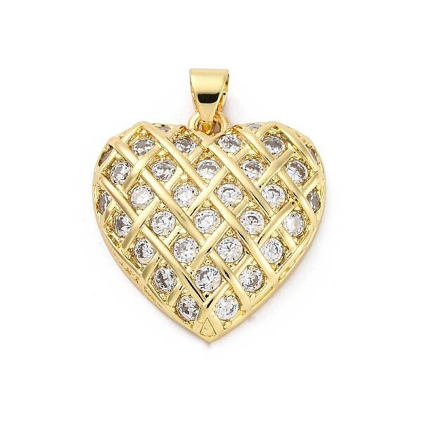 Brass Micro Pave Cubic Zirconia Pendants