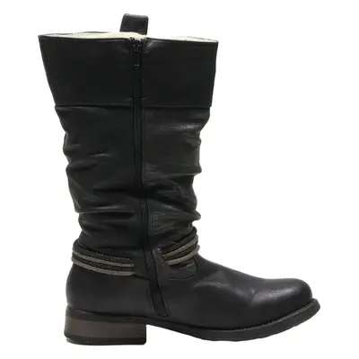 RIEKER Snow Boots Black Synthetic Womens UK 7