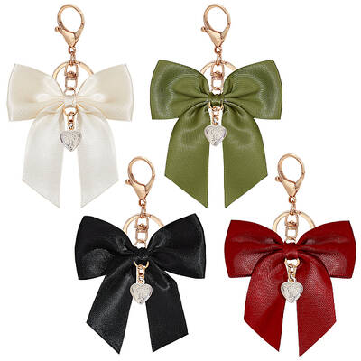4Pcs 4 Colors Bowknot Polyester Pendant Decorations