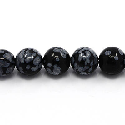 Natural Snowflake Obsidian Beads Strands