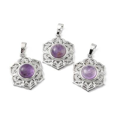 Natural Amethyst Pendants