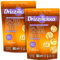 Drizzilicious Salted Caramel Mini Rice Cakes - Vegan, Gluten-Free, Crunchy & Healthy Snack, 90 Calories per Serving, 4 oz (Pa...