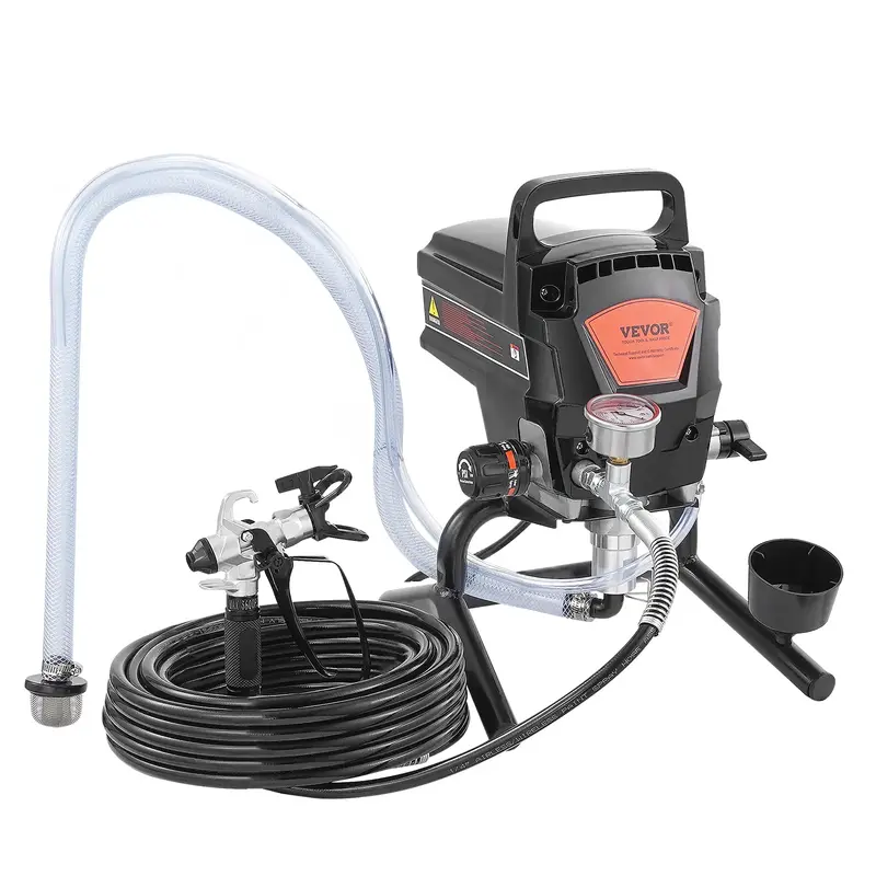 VEVOR 950W Stand Airless Paint Sprayer, 3000PSI High Efficiency Electric Airless Sprayer, Handheld Paint Sprayers for Home In...