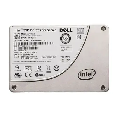 Dell 0T7G55 | 100GB Multi-Level Cell SATA 6Gb/s Hot-Pluggable 2.5-Inch Solid State Drive for PowerEdge Servers