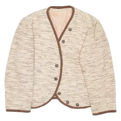 Cropped Womens Overcoat Coat Beige S