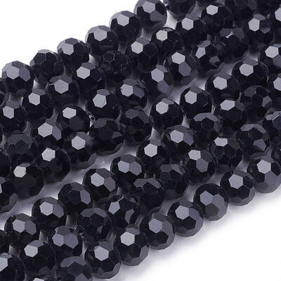 Faceted(32 Facets) Glass Round Beads Strands