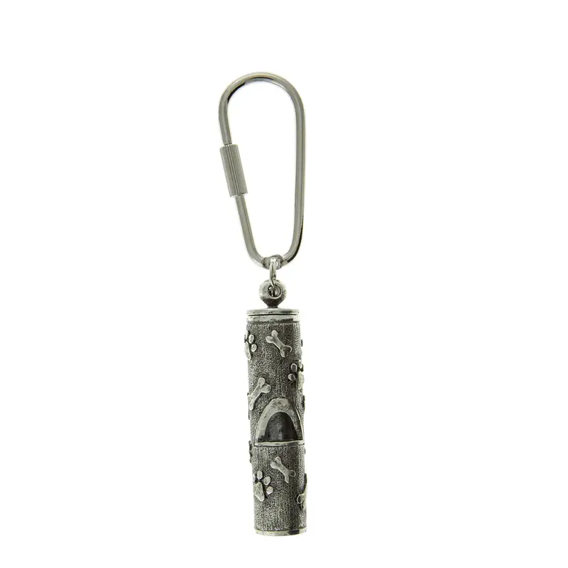 Pewter Paw and Bone Whistle Key Fob