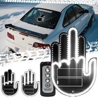 High Brightness Car Gesture Light, new center finger light for car rear windows, road rage LED sign with remote control, illu...
