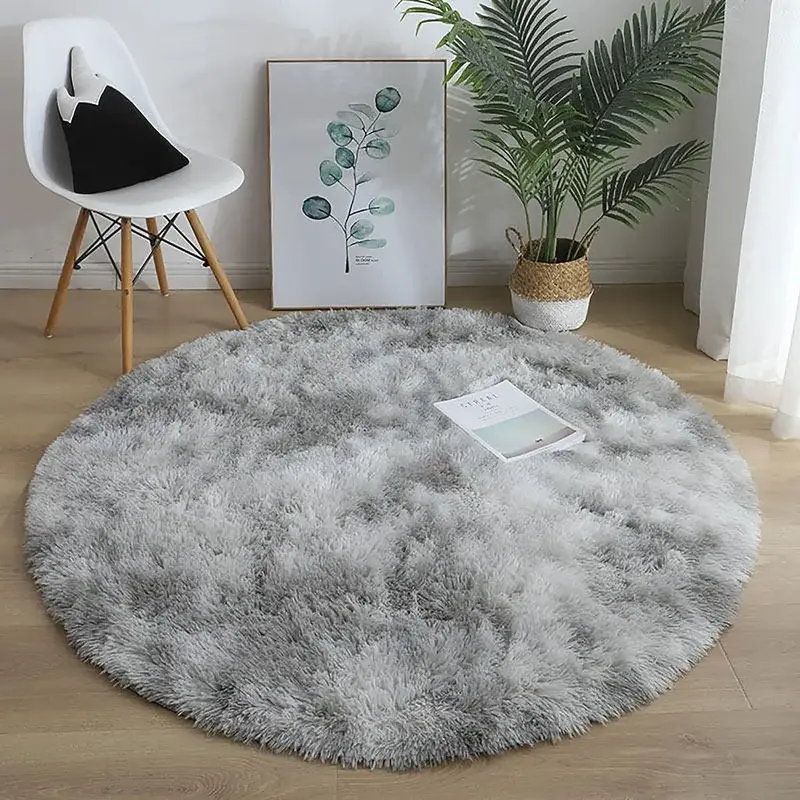 1 Piece Round Non-slip Carpet, Modern Style Decorative Carpet For Living Room & Bedroom