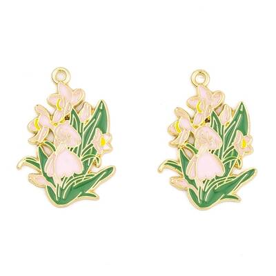 Rack Plating Alloy Enamel Pendants
