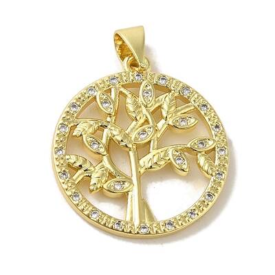 Brass Micro Pave Cubic Zirconia Pendants