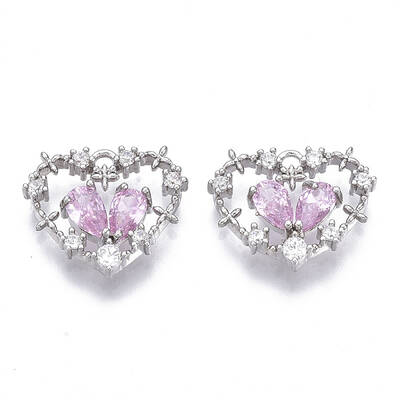 Brass Micro Cubic Zirconia Charms