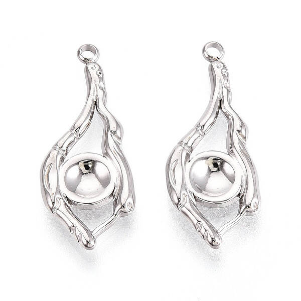 304 Stainless Steel Pendant Cabochon Settings