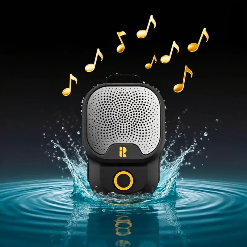 Mini Wearable Bluetooth Speaker, 30 Hours of Playtime Clip On Speaker Built-in ENC Mic, IPX7 Waterproof, Bluetooth V5.3, TWS ...