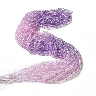 Transparent Gradient Color Glass Beads Strands