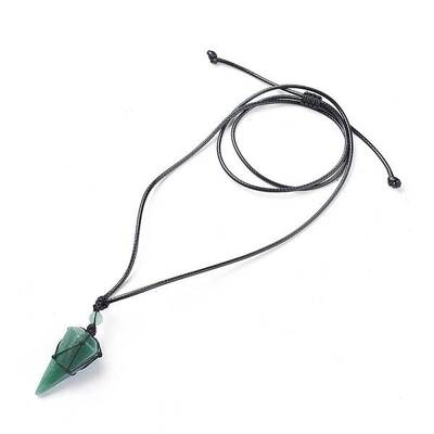 Natural Green Aventurine Pendants Necklaces