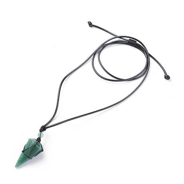 Natural Green Aventurine Pendants Necklaces