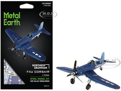 Model Kit Vought F4U Corsair Fighter Aircraft World War II United States Navy (Challenging Difficulty) Steel Model by Metal...