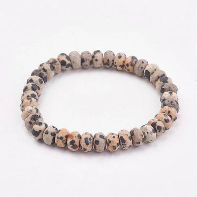 Natural Dalmatian Jasper Stretch Bracelets