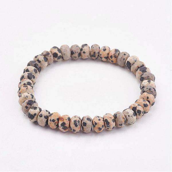 Natural Dalmatian Jasper Stretch Bracelets
