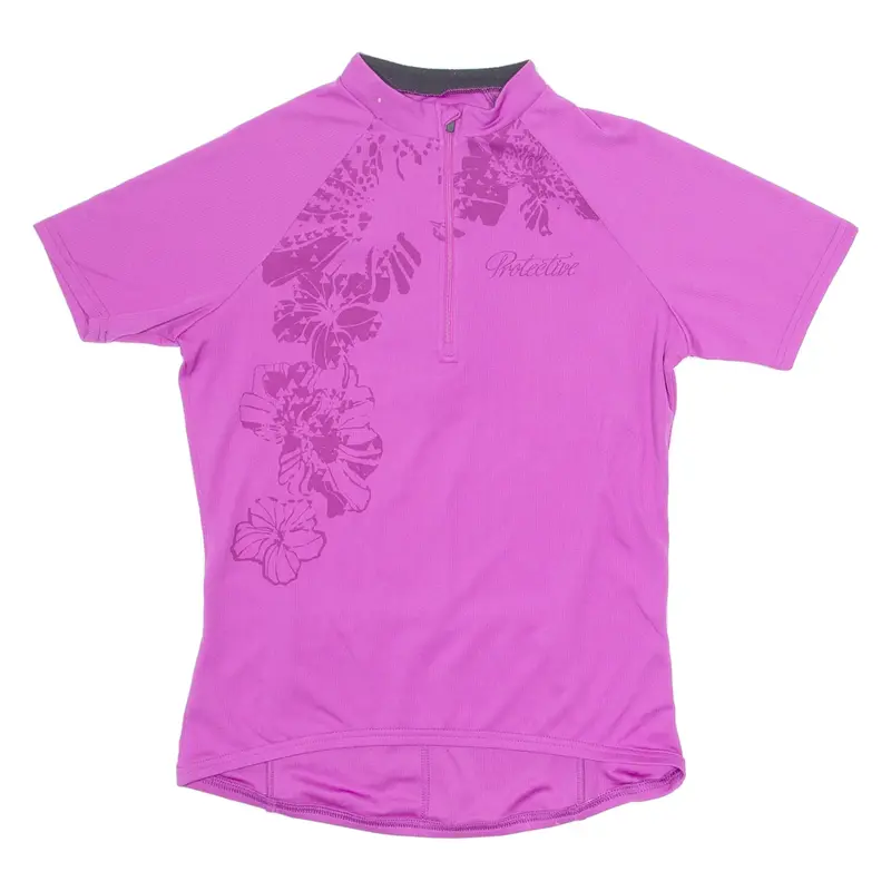 PROTECTIVE Cycling Womens Jersey Purple 1/4 Zip M