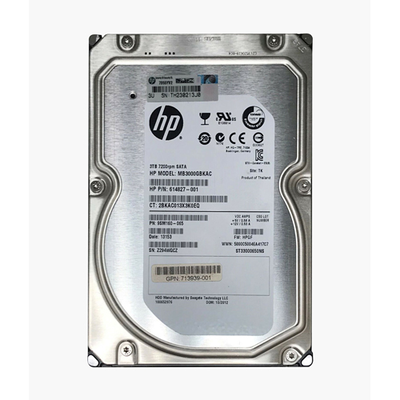 614827-001 HP 3TB 6Gb/s SATA 7200 3.5-Inch Hard Drive