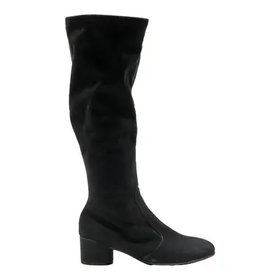 ECCO High Boots Black Leather Womens UK 5