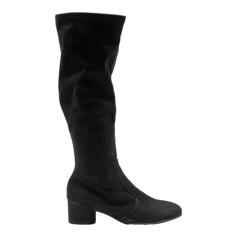 ECCO High Boots Black Leather Womens UK 5