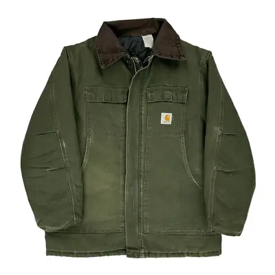 Carhartt Jacket - Large Khaki Cotton Blend