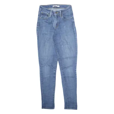 LEVI'S 721 High Rise Womens Jeans Blue Regular Skinny Stone Wash W25 L30