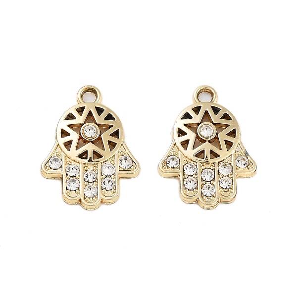 UV Plating Alloy Rhinestone Pendants
