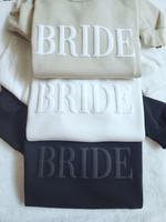 Bride sweatshirt Embossed custom Mrs sweatshirt bride to be gifts future Mrs. shirt gift newly engaged Honeymoon Pajamas Enga...