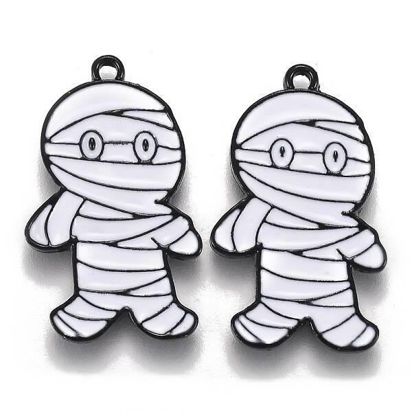 Halloween Theme Alloy Enamel Pendants