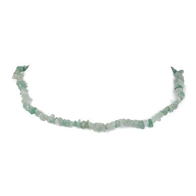 Natural Green Aventurine Chip Beaded Necklace