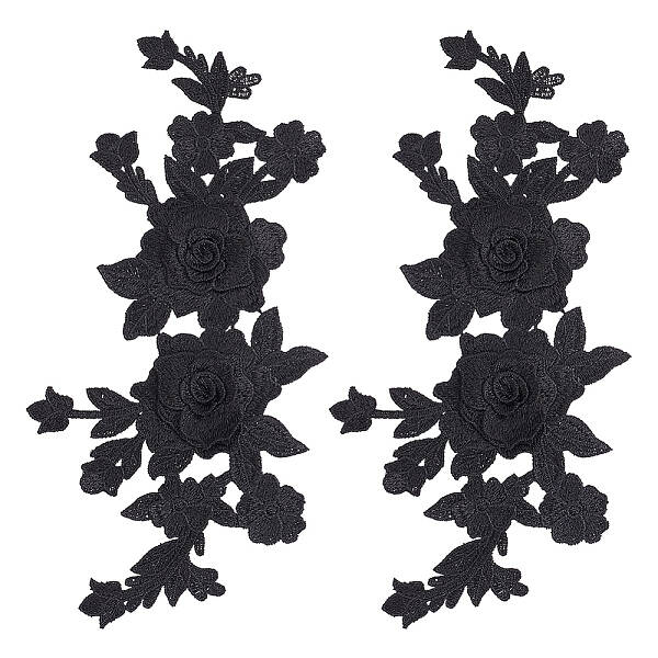 Polyester Embroidery Flower Ornament Accessories