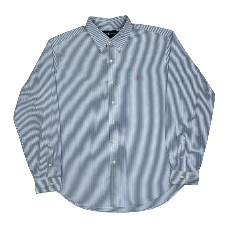 Ralph Lauren Striped Shirt - XL Blue Cotton