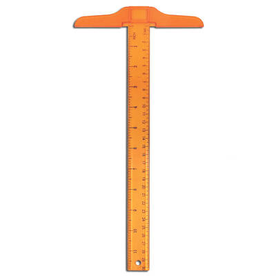 Plastic Transparent Academic T-Ruler