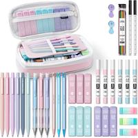 Four Candies 36PCS Aesthetic School Supplies in Large Capacity Pencil Case, 12PCS Mechanical Pencils 0.5-2.0mm with 624PCS Le...