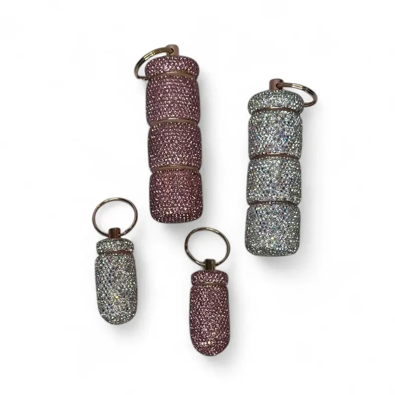 Glitz & Glam Travel Pill Cases with Keychain