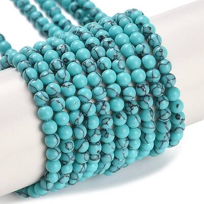 Synthetic Turquoise Beads Strands