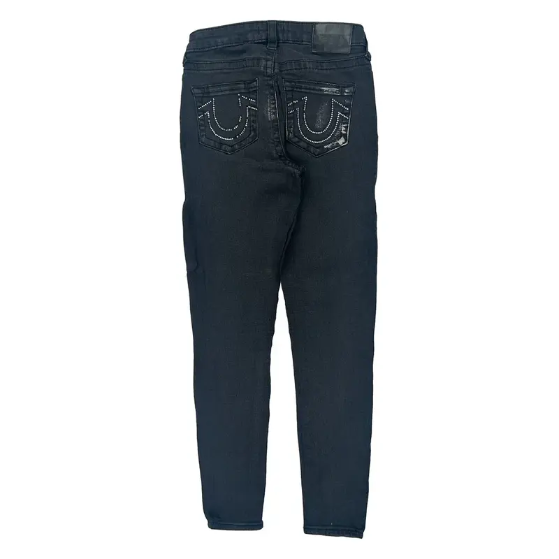 True Religion Skinny Jeans - 26W UK 6 Black Cotton Blend